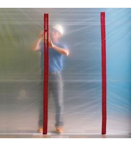 Ensemble de 12 rouleaux de fermetures éclair de 7' (2.1 m) de longueur et ses accessoires pour zone de confinement