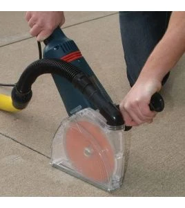 CutBuddie dust collector for 6 to 9“ grinders, for asbestos, silica - size 7” + 18” hose