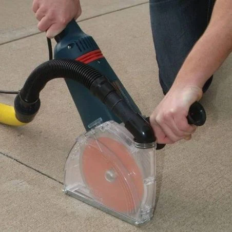 Capteur de poussière pour meuleuses 6 à 9 po de CutBuddie, pour amiante, silice - dimensions 7 po + tuyau 18 po