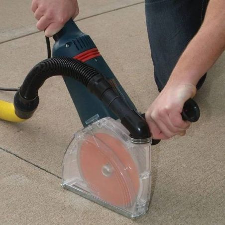 CutBuddie dust collector for 6 to 9“ grinders, for asbestos, silica - size 7” + 18” hose