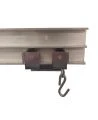 Super roller for track of curtain, nylon castors with S hook, riveted castor to steel frame.