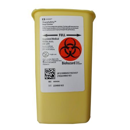 General purpose sharp waste containers, 946 ml (1 quart).