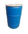 Large oil-only spill kit for oil-based fluids, 55 US gallons, overpacked in drum with screw lid.