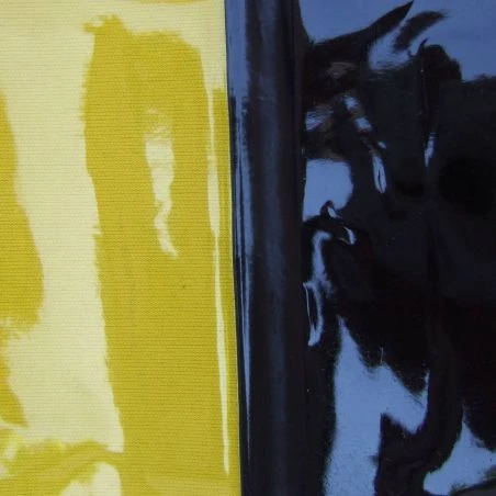 Shade 8 flame-resistant PVC, 14 mils thick, for welding area. Sold by square foot.