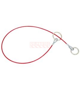 Galvanized steel cable anchor sling with D ring