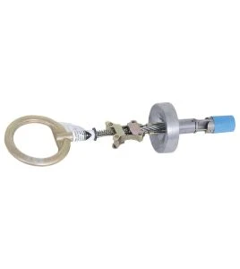 Temporary concrete anchor connector for ¾" hole. Strength 22 kN, capacity 310lb.