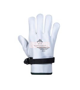 White protective gloves for class 0 / class 00 low-voltage gloves