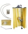 Rideau Bradley pour douche d'urgence, couleur jaune haute visibilité, 178 x 369 cm (70 x 145 po).