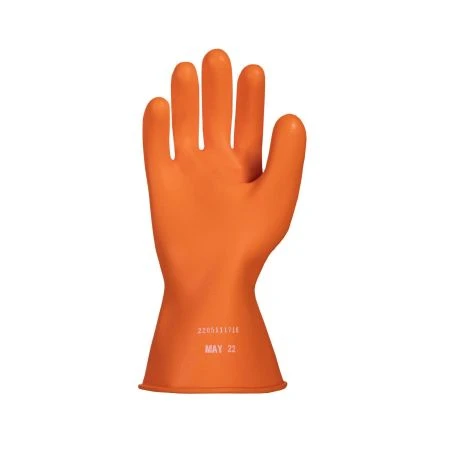 Class 0 insulating rubber glove, 11", orange, 1000V AC.