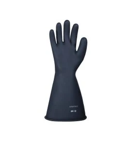Gant en caoutchouc isolant classe 0, 14 po, noir, Superior Gloves NR0B36 1000 V AC.