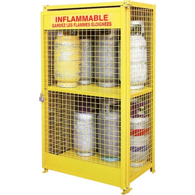 Kleton-WA12CP-12-Propane-Cylinder-Storage-Cabinet-Yellow-Steel