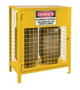 Armoire pour 2 cylindres de propane, 30 L x 17 P x 37 H po, de couleur jaune