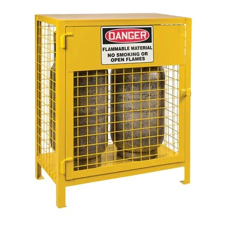 Armoire pour 2 cylindres de propane, 30 L x 17 P x 37 H po, de couleur jaune