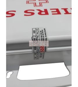 Adhesive bilingual security seal for first aid kits 25 per pack