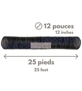 Conduit ventilation souple et armature 12po-25pi pour purificateur air