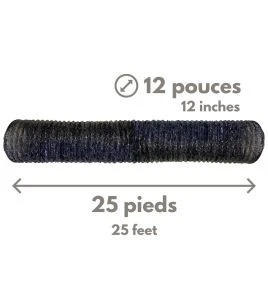 Flexible ventilation duct & reinforcement d:12" by 25' for air purifier