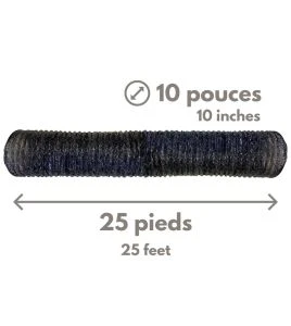 Conduit de ventilation souple avec armature, diamètre de 10 po, longueur de 25 pi (7.6 m), pour purificateurs d’air Predator 750