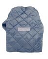 Short quilted refrigerator coat with 2 pockets and snap buttons.