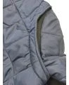 Short blue fleece-lined refrigeration coat with 3 pockets, snap closure.