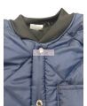 Manteau de réfrigération bleu court doublé polar avec 3 poches, fermeture à bouton-pression
