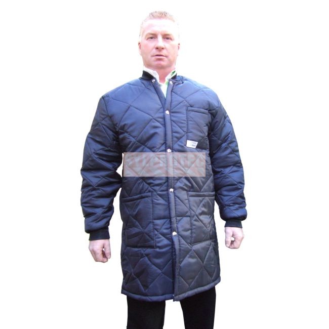 Long freezer coat with polar, snap and 3 pockets