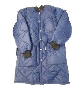 Long freezer coat with polar, snap and 3 pockets