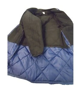 Manteau polar long pour congélateur, 3 poches et bouton pression