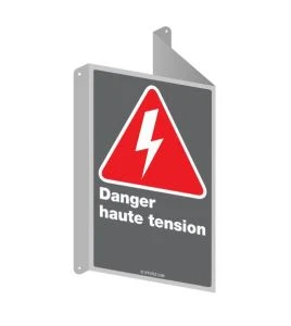 French CDN "Danger High Tension" sign: customisable & multiple options