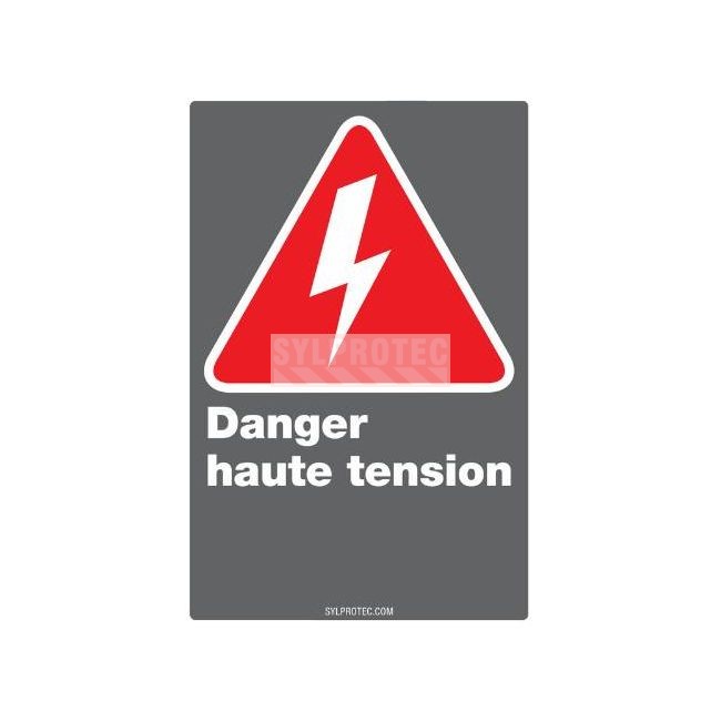 Affiche CDN «Danger haute tension» en français : Options multiples