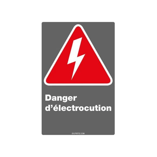 Affiche CDN « Danger d’électrocution » français, options multiples