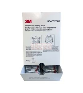 Alcohol-free cleaning wipe for protective masks, 100 units by box.