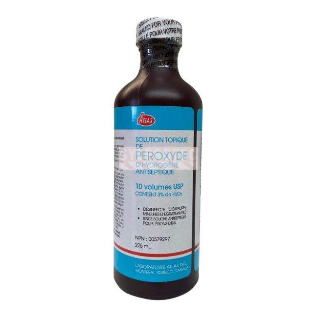 Peroxyde d'hydrogène 225 ml, 3 % de concentration