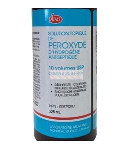 Peroxyde d'hydrogène 225 ml, 3 % de concentration