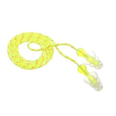 Bouchon d'oreille réutilisable P3001 Tri-Flange avec corde, 26 dB,100 paires