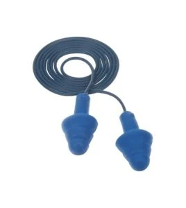 UltraFit 340-4007 reusable and detectable earplugs and cord, 25 dB, 100 pairs
