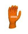 Orange Duracore Series K Nitrile 8 mil industrial glove with diamond texture