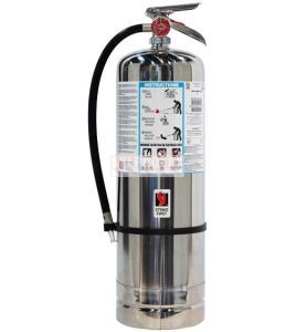 Portable pressurized water fire extinguisher, 2.4 Gal Strike First