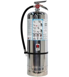 Portable pressurized water fire extinguisher, 2.4 Gal Strike First