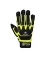 High-visibility, impact-resistant mechanic's gloves for handling