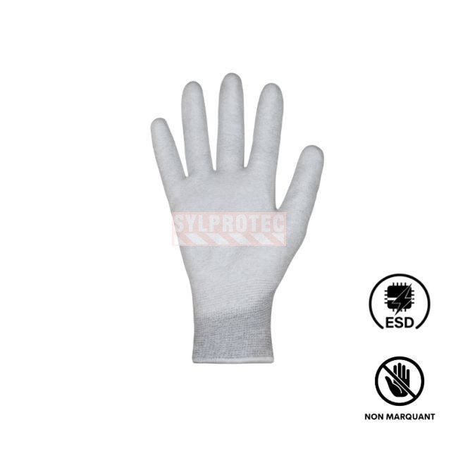 Gants antistatiques à faible peluchage et paumes non marquantes