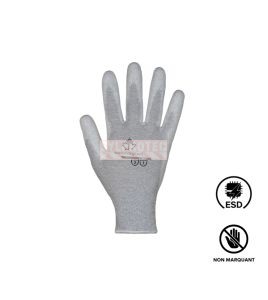 Gants antistatiques à faible peluchage et paumes non marquantes