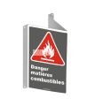 French CDN "Danger Combustible Materials" sign in various sizes shapes