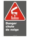 Affiche CDN «Danger chute de neige» en français, divers formats