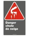 Affiche CDN «Danger chute de neige» en français, divers formats
