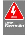 Affiche CDN « Danger d’électrocution » français, options multiples