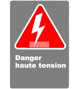 Affiche CDN «Danger haute tension» en français : Options multiples