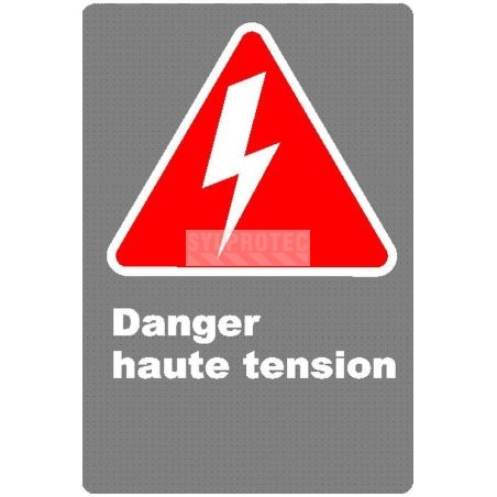 Affiche CDN «Danger haute tension» en français : Options multiples