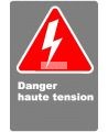 Affiche CDN «Danger haute tension» en français : Options multiples