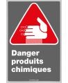 Affiche CDN «Danger produits chimiques» en français, divers formats