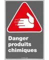 French CDN "Danger Chemical Products" sign in various sizes shapes